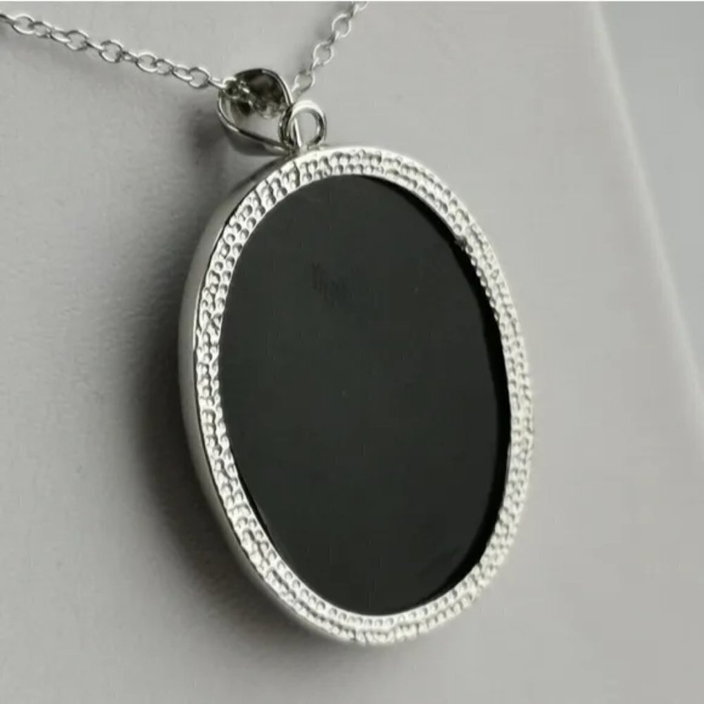Cameo pendant Onyx mother of pearl onyx necklace - Picture 2 of 9